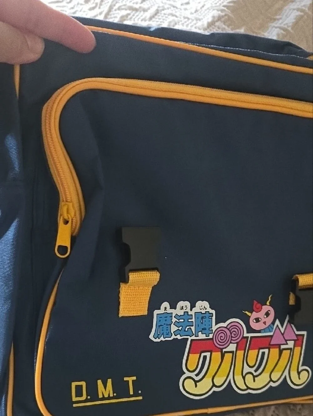 Blue and Yellow Anime Messenger Backpack